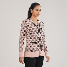 Load image into Gallery viewer, Women’s Black &amp; Pink Cardigan
