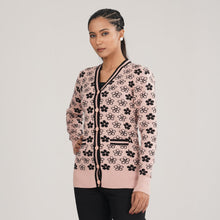 Load image into Gallery viewer, Women’s Black &amp; Pink Cardigan
