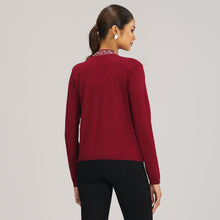 Load image into Gallery viewer, Womens Cardigan Sweater - Maroon
