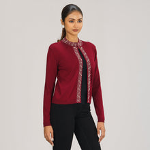 Load image into Gallery viewer, Womens Cardigan Sweater - Maroon
