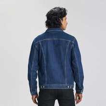 Load image into Gallery viewer, Men&#39;s Dark Blue Denim Jacket
