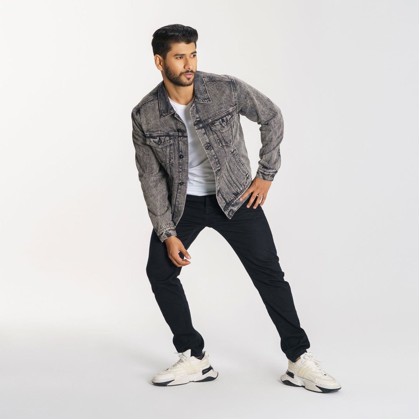Men's Grey Denim Jacket