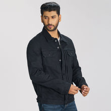 Load image into Gallery viewer, Men&#39;s Black Denim Jacket
