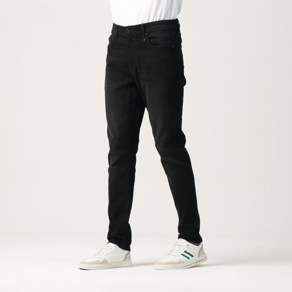 MENS DENIM LONG PANT-BLACK