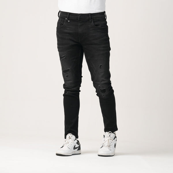 MENS DENIM LONG PANT-BLACK