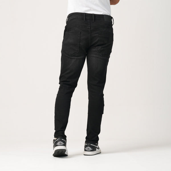 MENS DENIM LONG PANT-BLACK