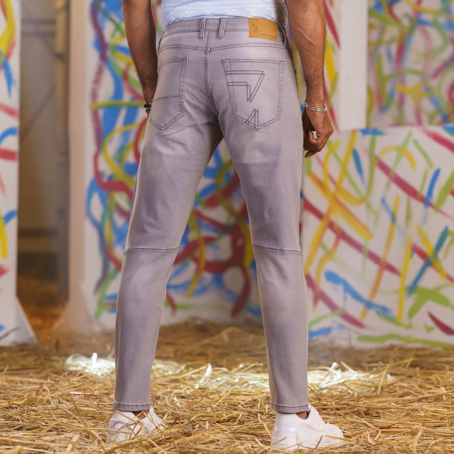 Mens Light Grey Denim