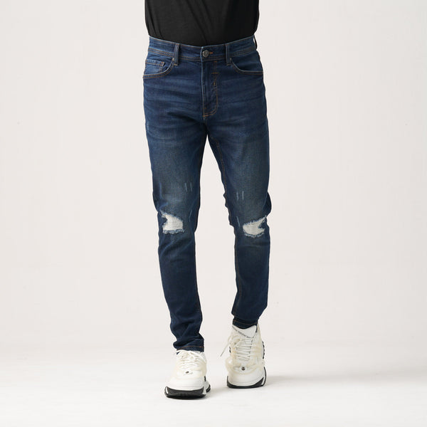 MENS DENIM LONG PANT-BLUE