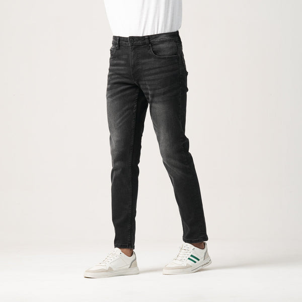 MENS DENIM LONG PANT-BLACK