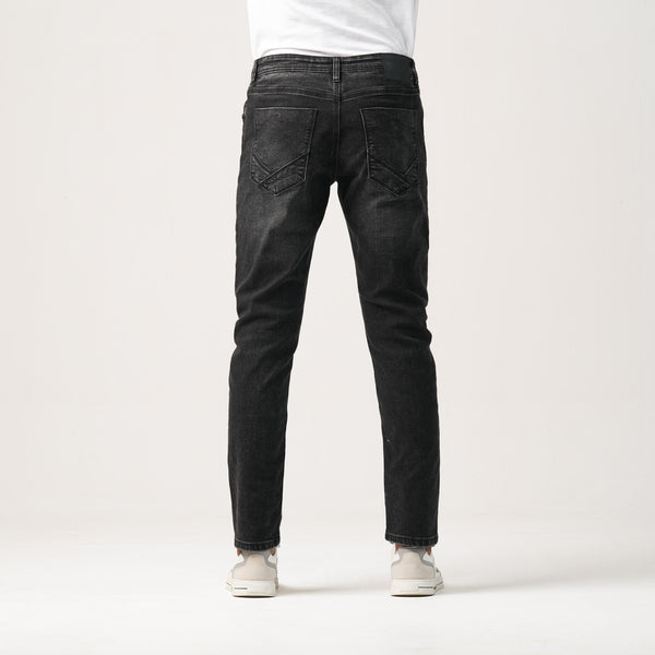 MENS DENIM LONG PANT-BLACK