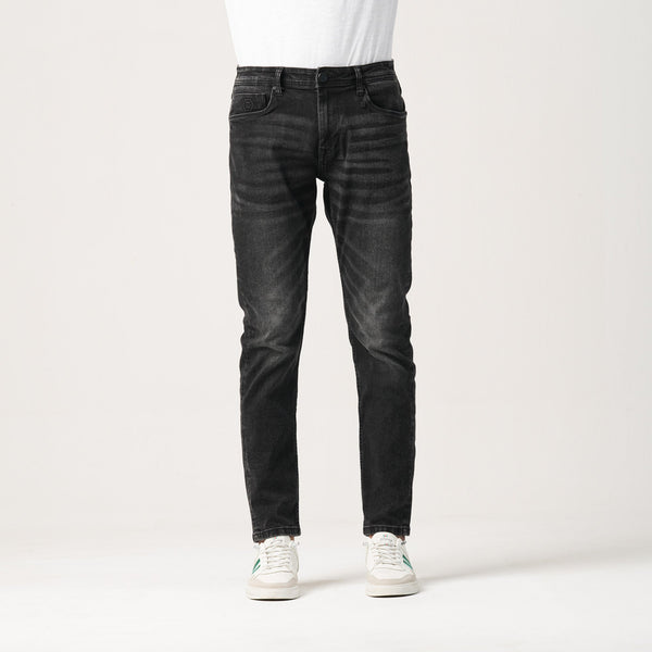 MENS DENIM LONG PANT-BLACK