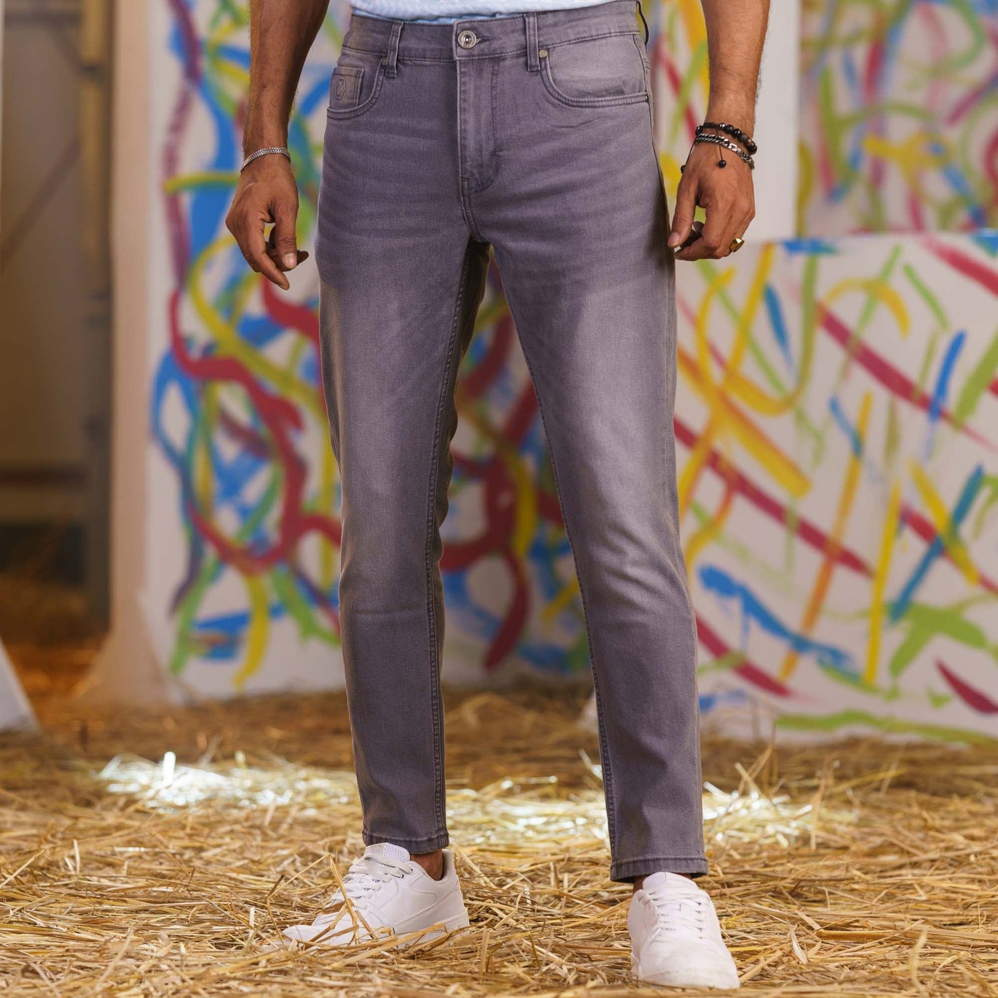 Mens Light Grey Denim