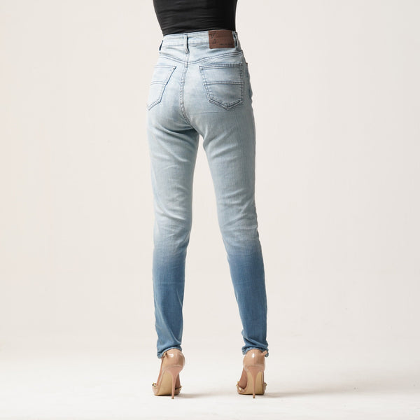 LADIES DENIM LONG PANT-LIGHT BLUE