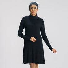 Load image into Gallery viewer, Women&#39;s Black Sweater Dress
