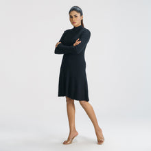 Load image into Gallery viewer, Women&#39;s Black Sweater Dress
