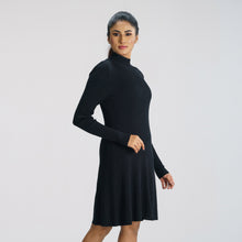 Load image into Gallery viewer, Women&#39;s Black Sweater Dress
