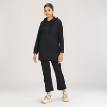 Load image into Gallery viewer, Women&#39;s Black Hoodie Joggers Set
