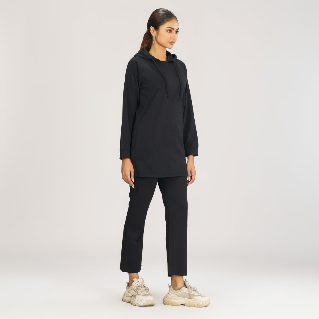 Women's Black Hoodie Joggers Set