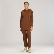 Load image into Gallery viewer, Women&#39;s Brown Hoodie Joggers Set
