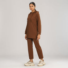 Load image into Gallery viewer, Women&#39;s Brown Hoodie Joggers Set
