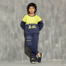 Load image into Gallery viewer, Boys Sweatshirt- Navy &amp; Neon
