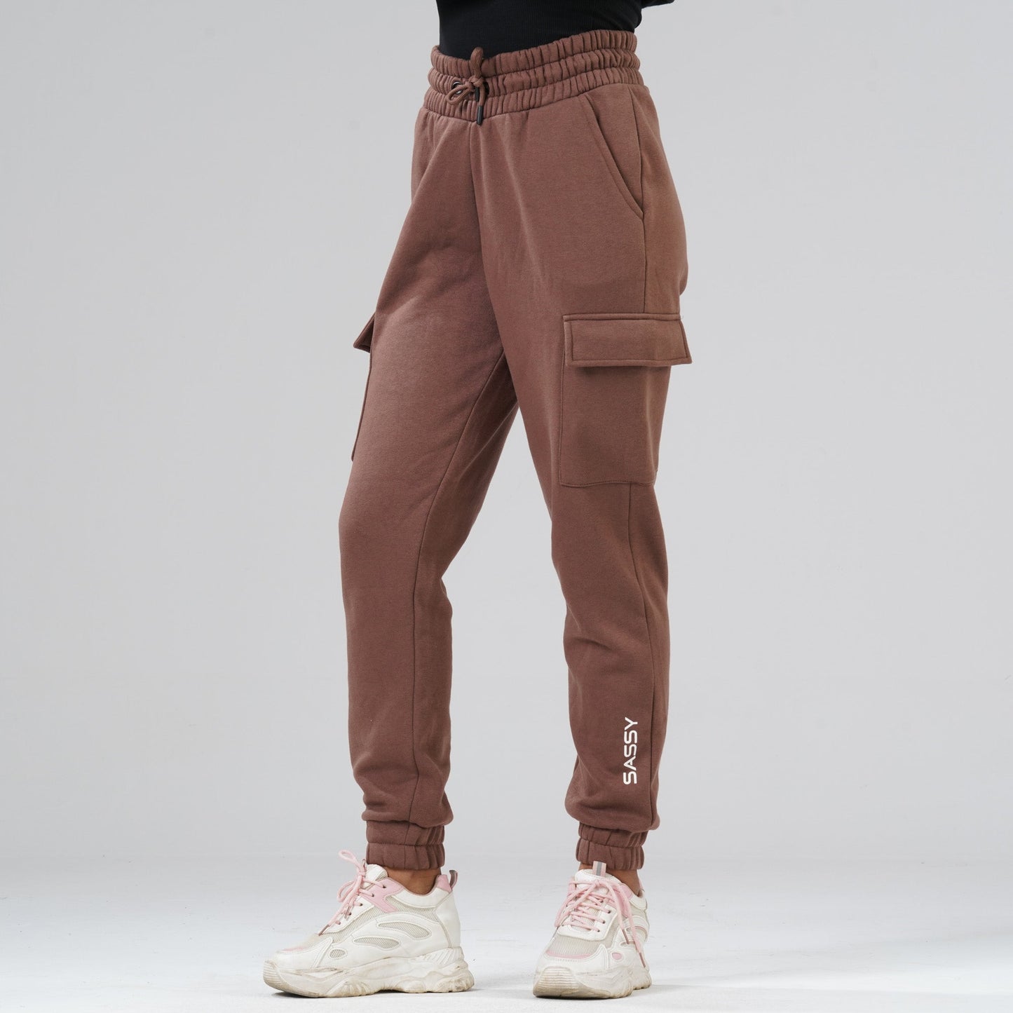 Womens Brown Joggars