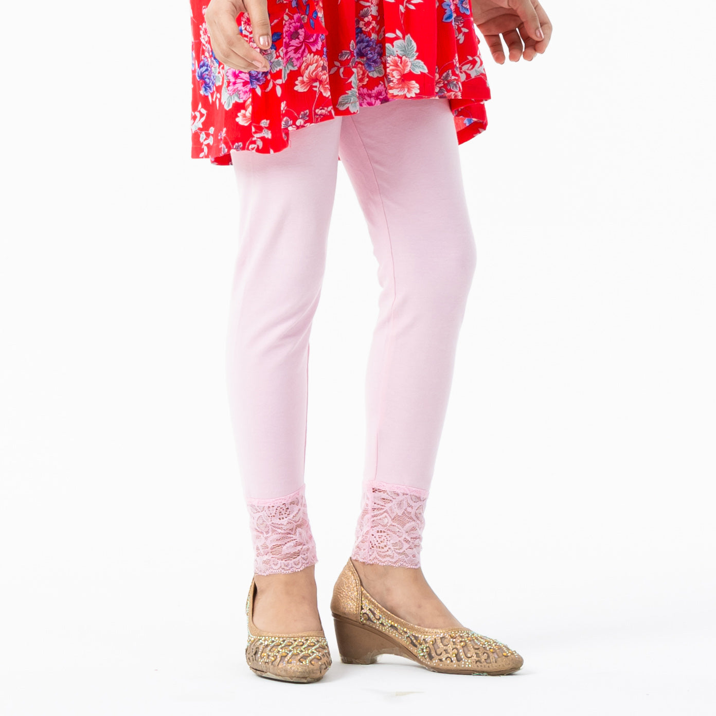 Girls Light Pink Leggings