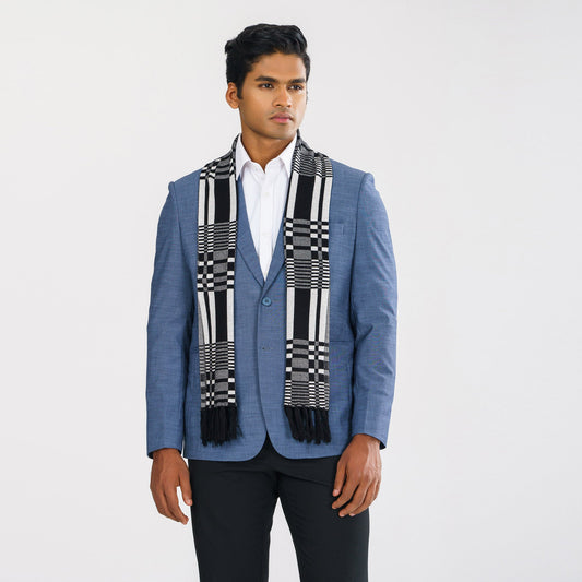 Mens Grey & Black Muffler