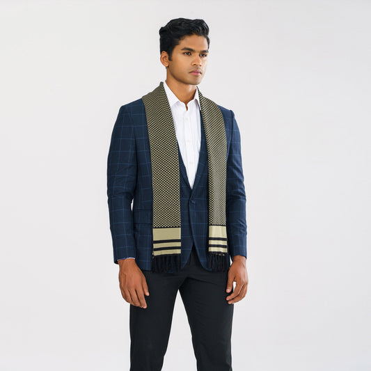 Mens Black & Beige Muffler