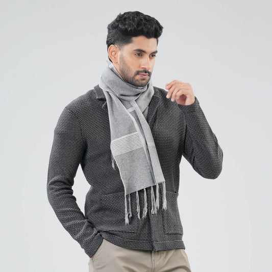 Mens Grey Muffler