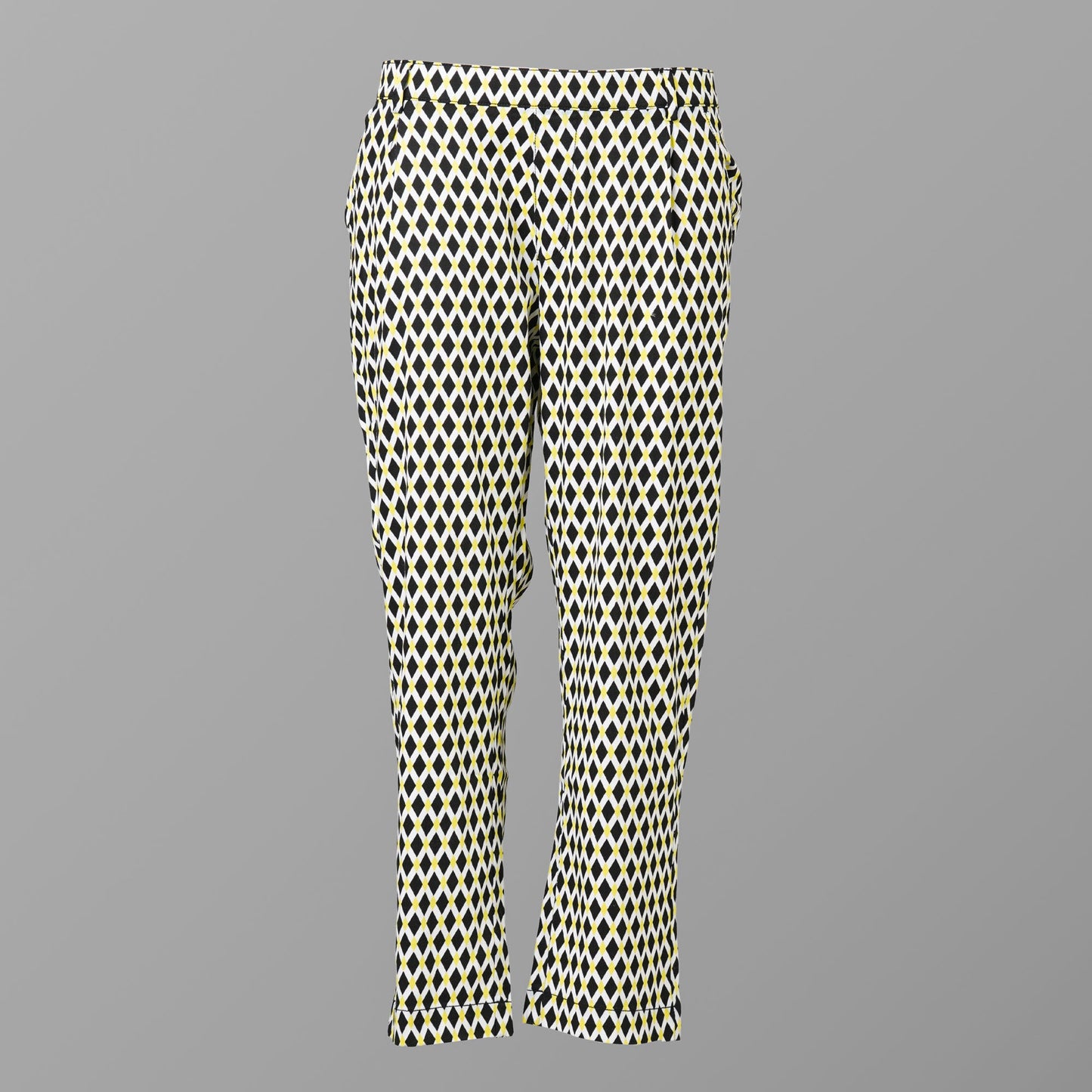 Women Black & Yellow Pant