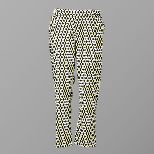 Women Black & Yellow Pant