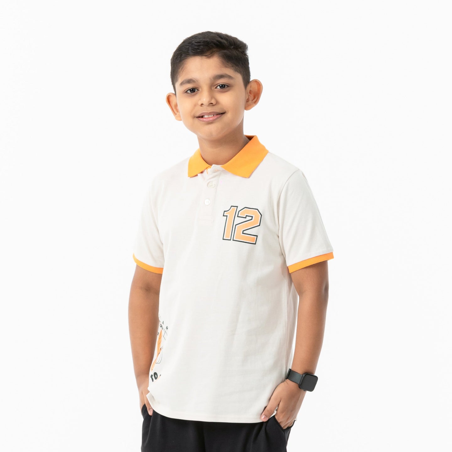 Boys Off-White Polo Shirt