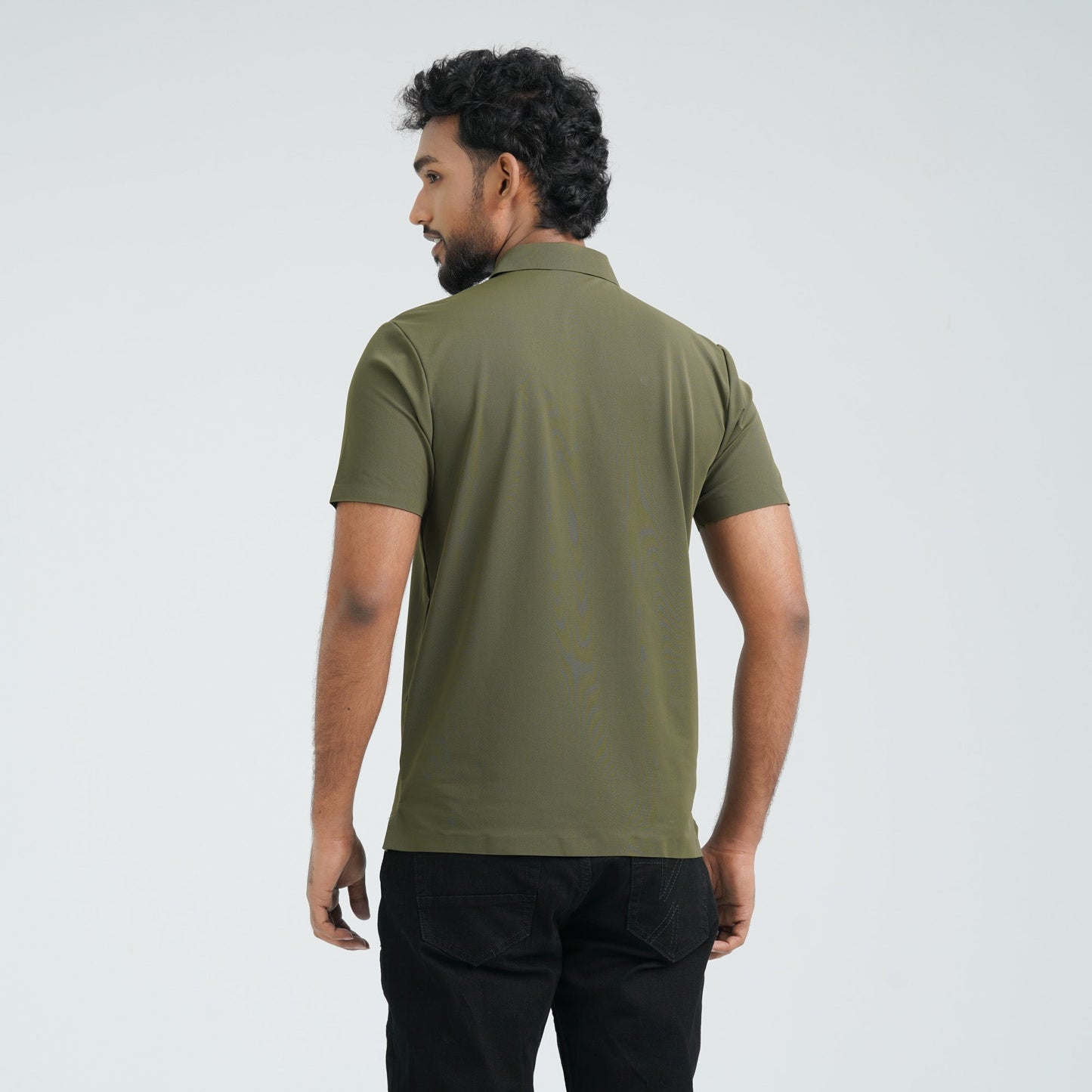 Menâ€™s Olive Seamless Polo