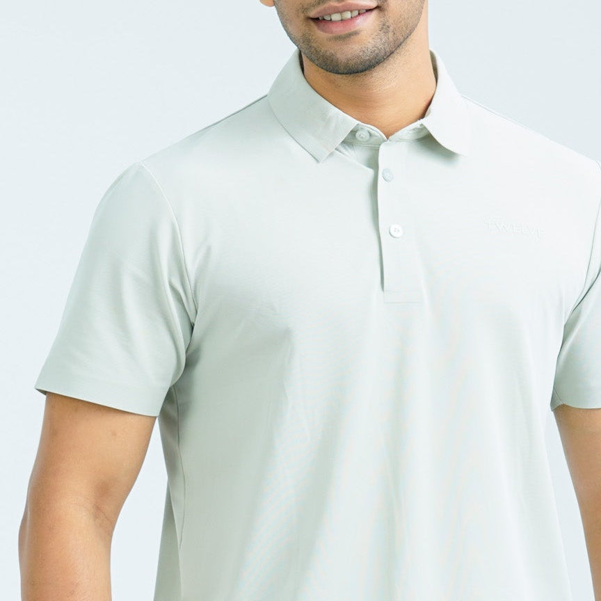 Menâ€™s Light Beige Seamless Polo