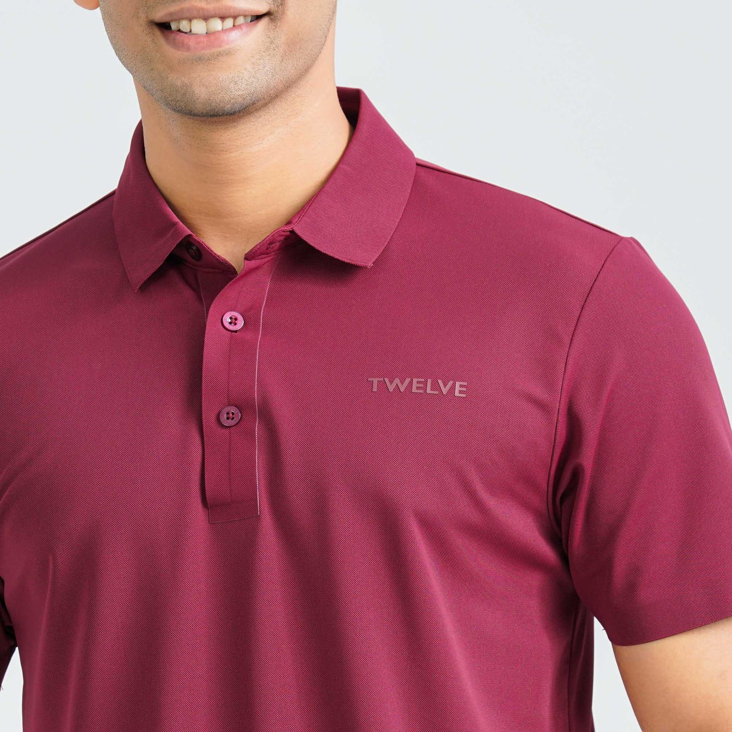 Menâ€™s Maroon Seamless Polo