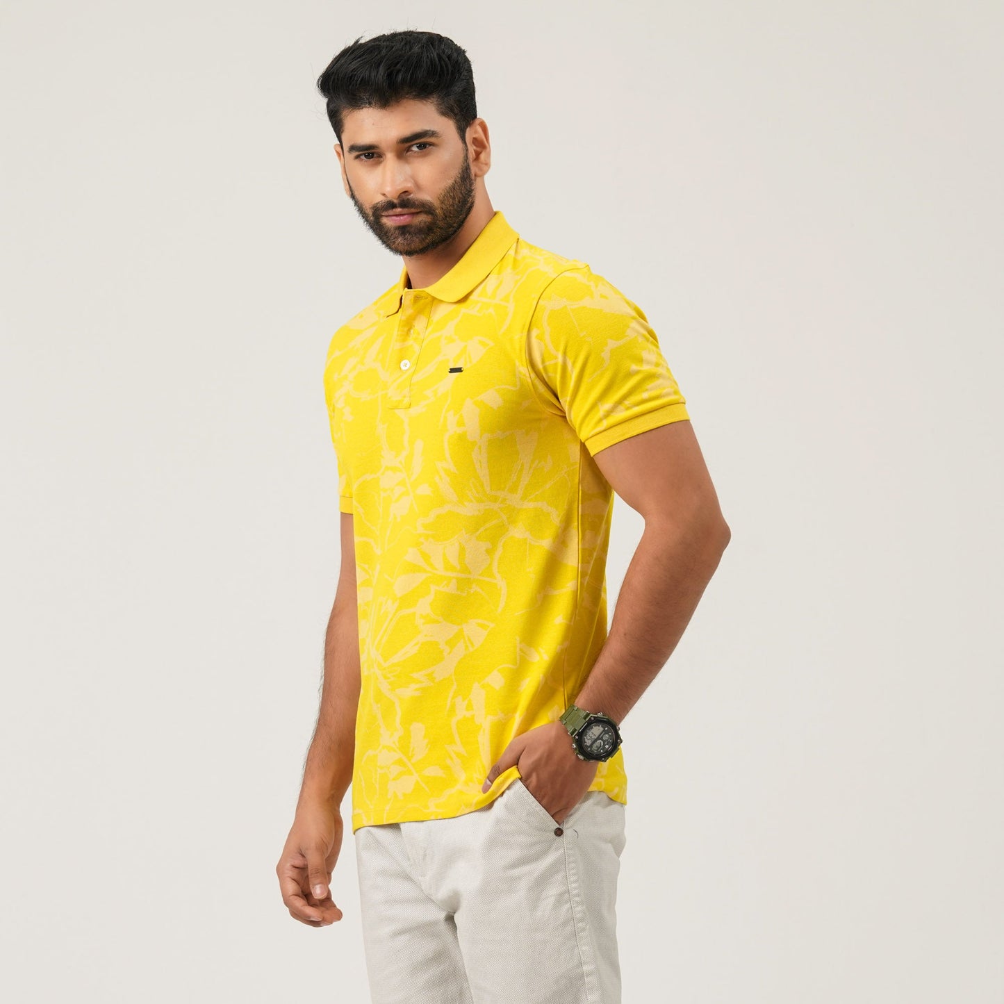 Mens Mustard Polo