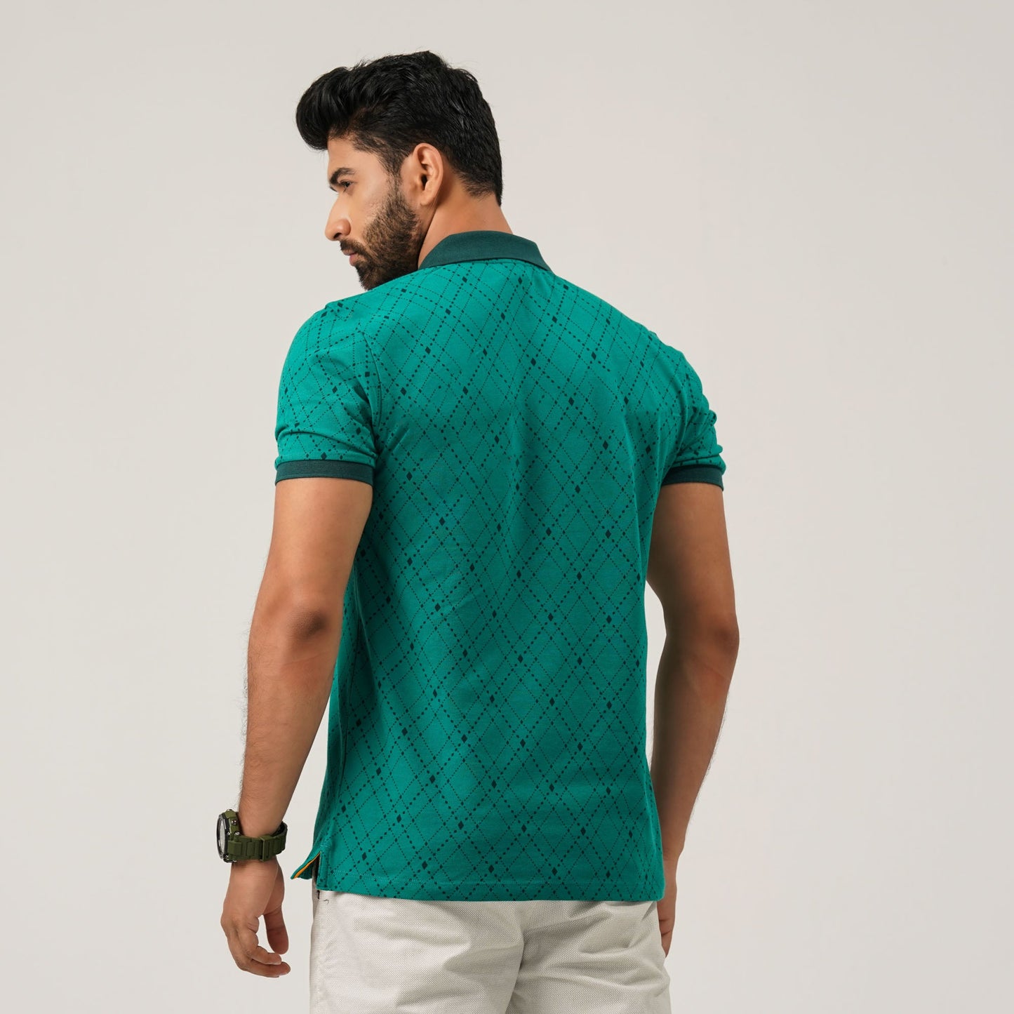 Mens Green Polo T-Shirt