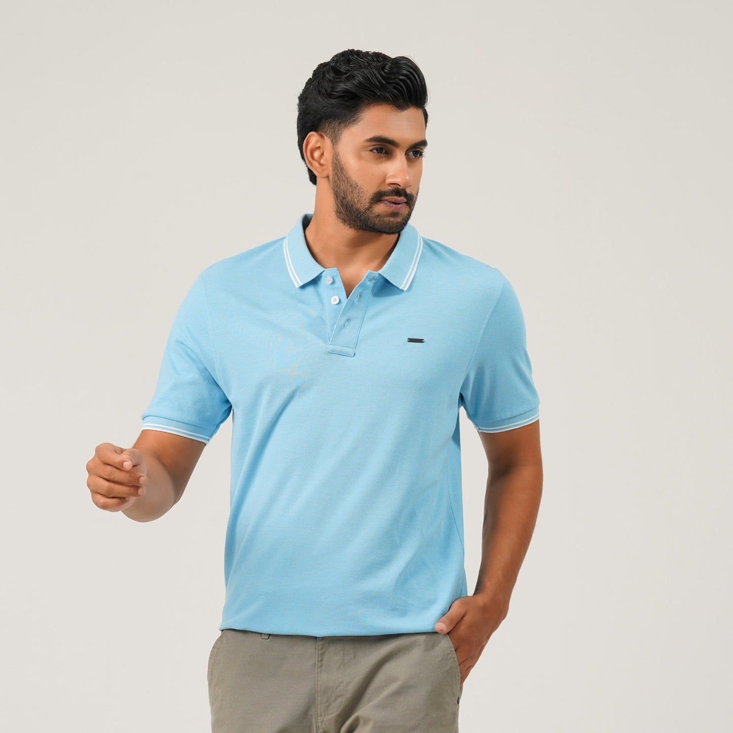 Mens Light Blue Polo