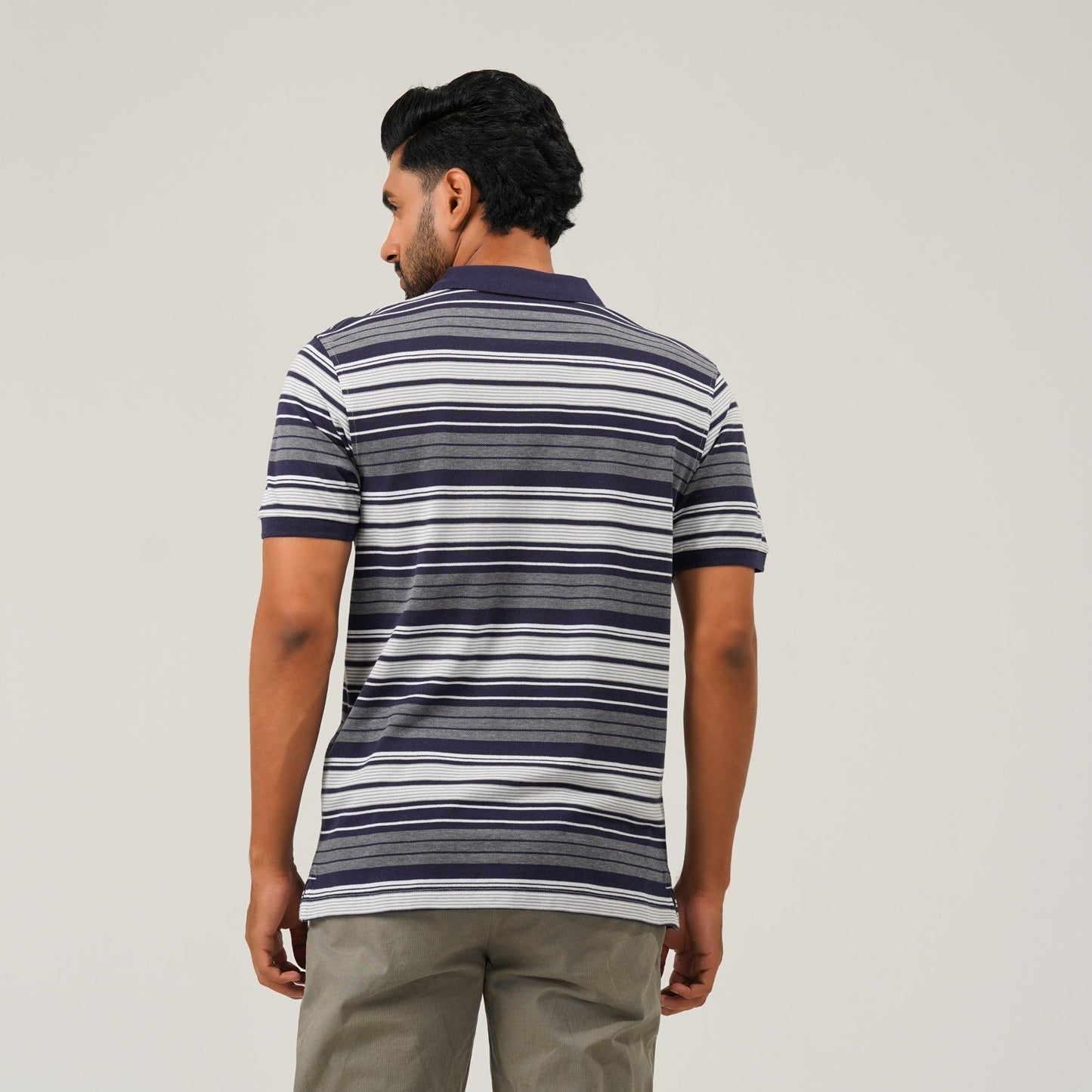 Mens Black & White Polo