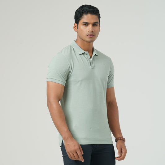 Mens Light Green Polo Shirt