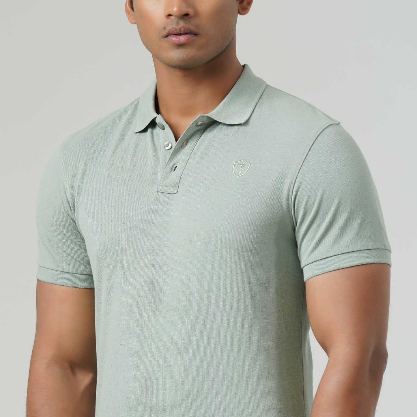 Mens Light Green Polo T-Shirt