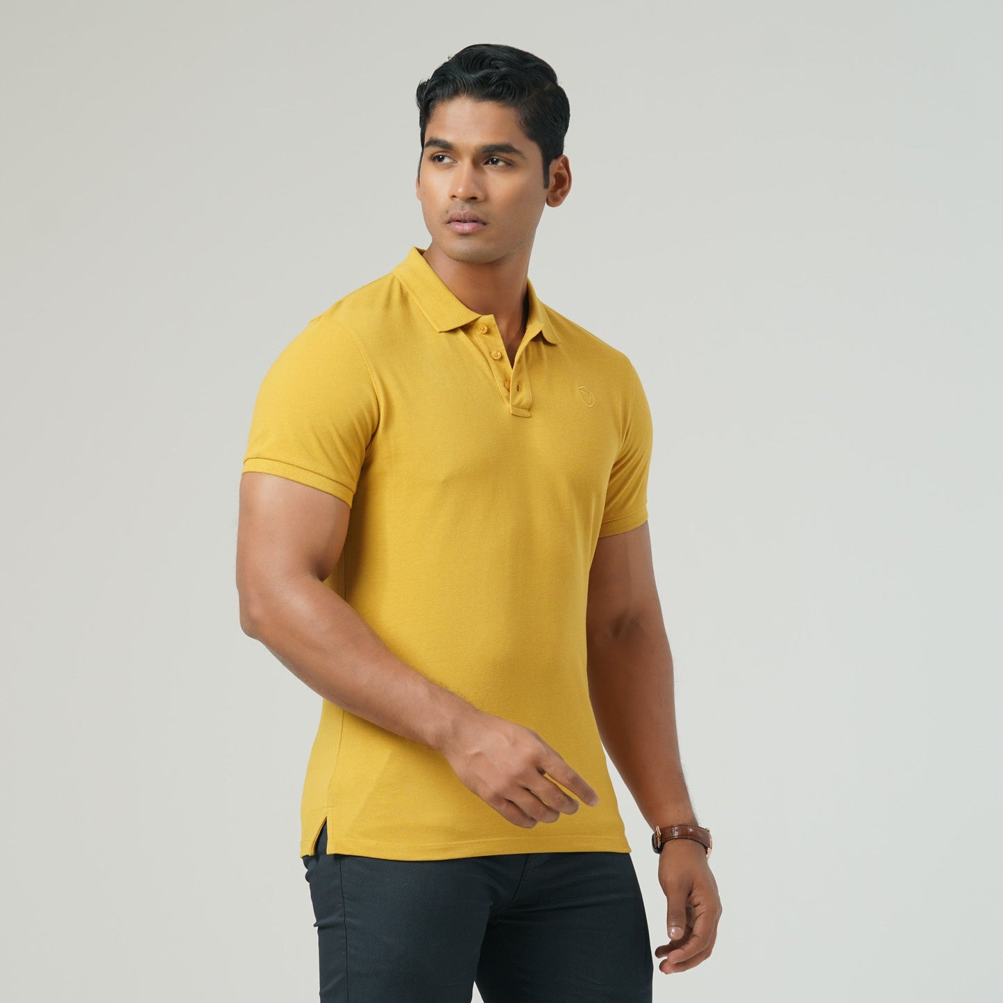 Mens Mustard Polo Shirt