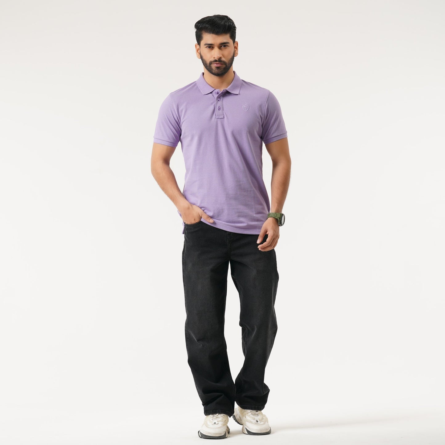 Mens Lavender Polo Shirt