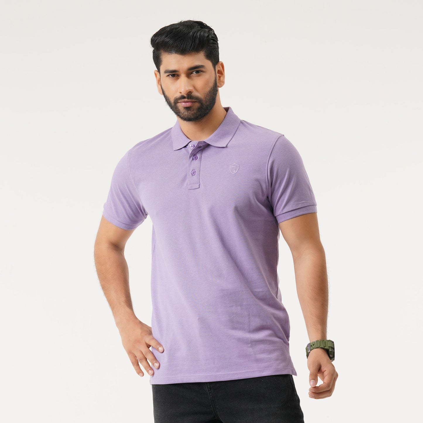Mens Lavender Polo Shirt