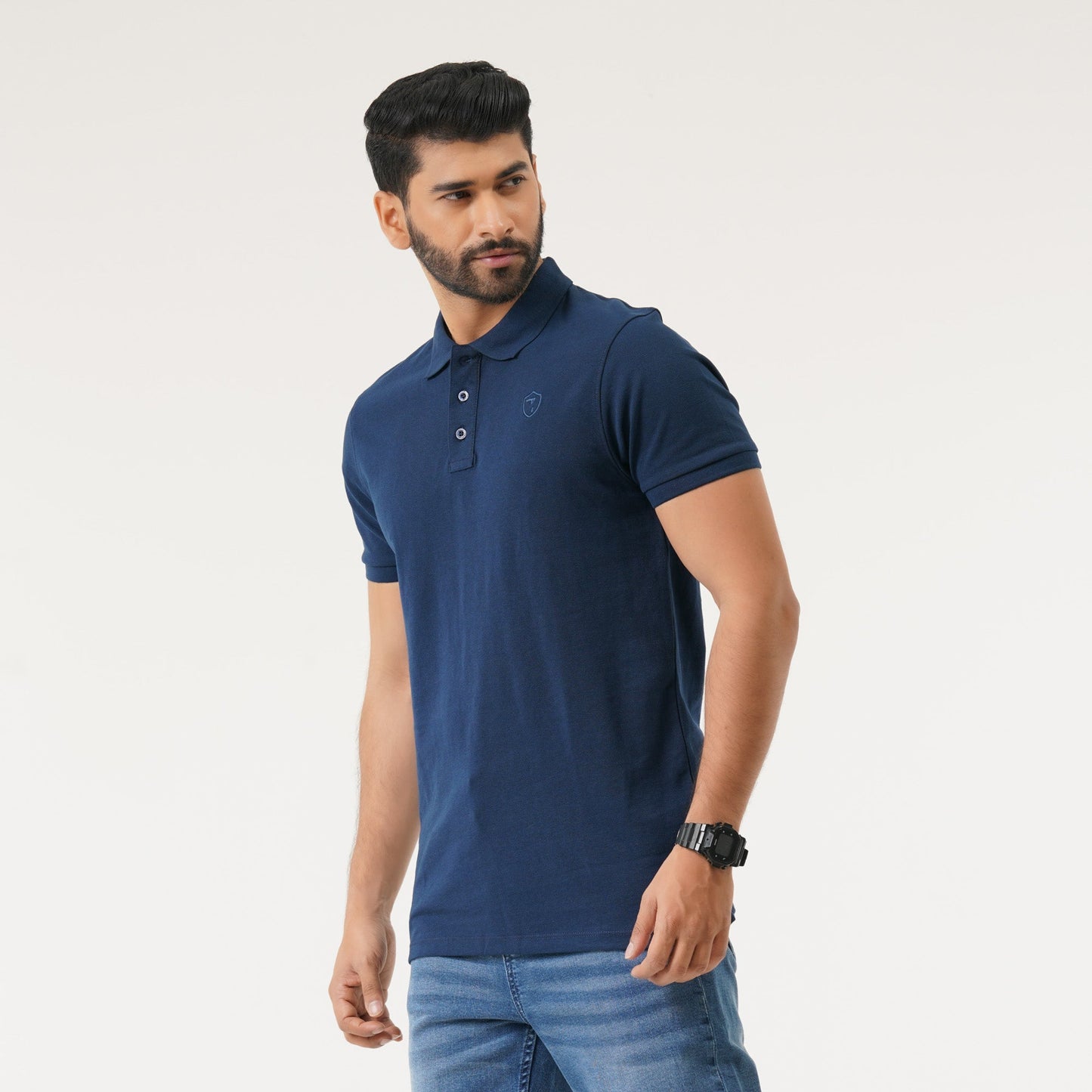 Mens Navy Blue Polo Shirt