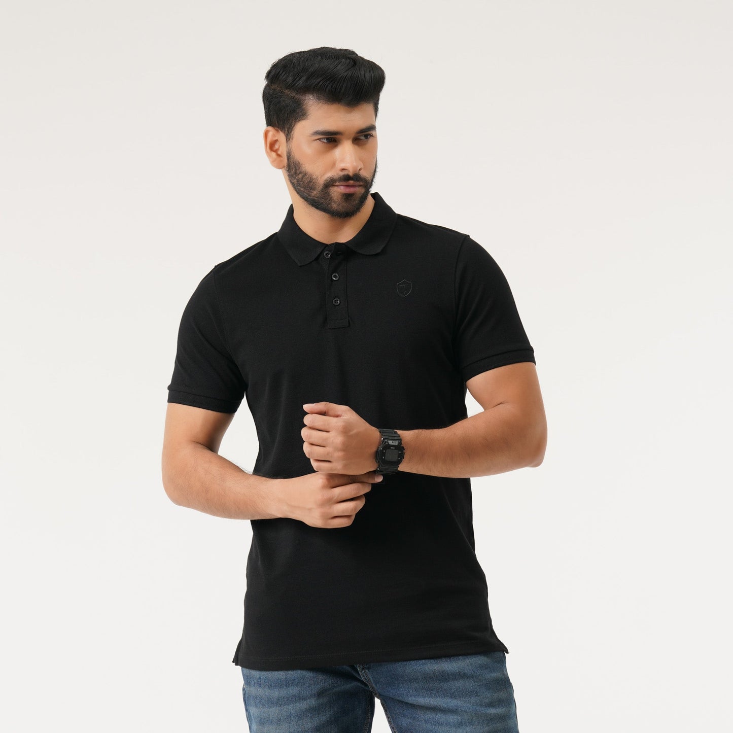 Mens Black Polo Shirt