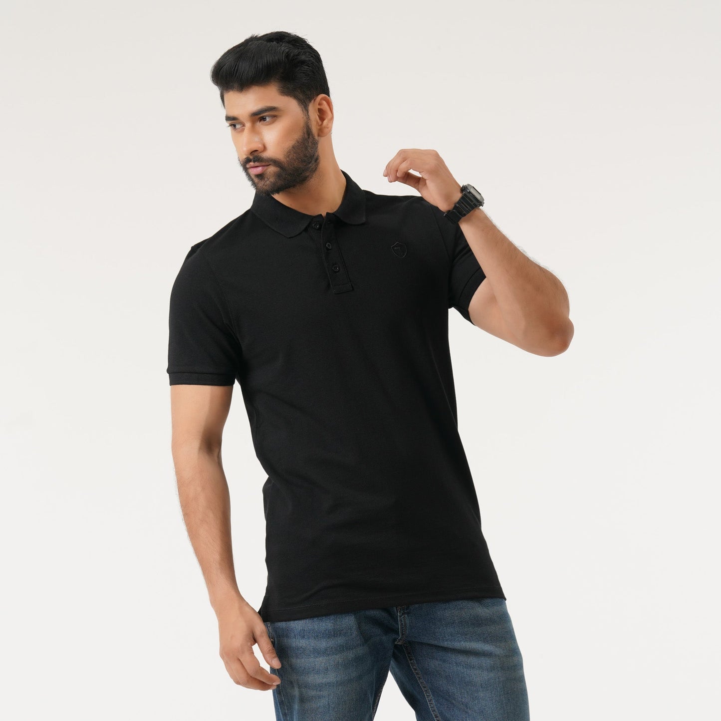 Mens Black Polo Shirt