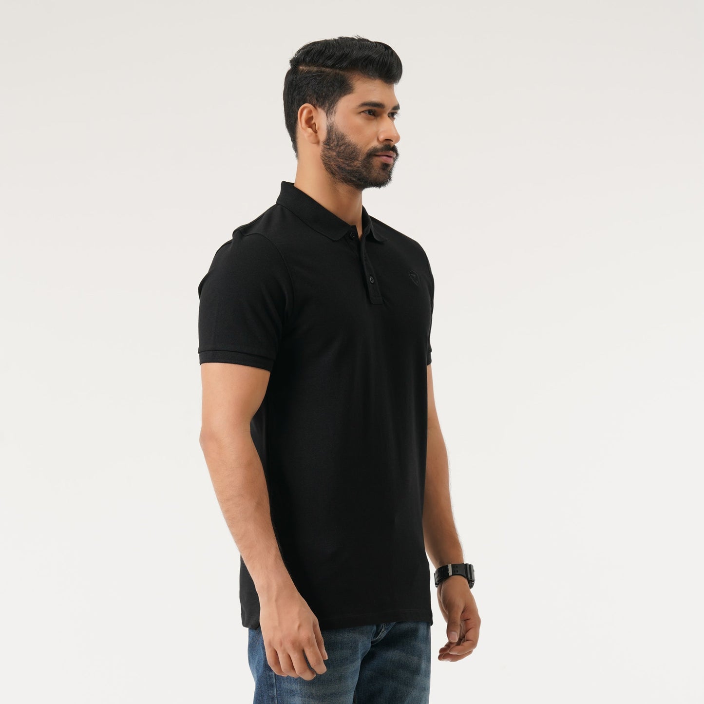 Mens Black Polo Shirt