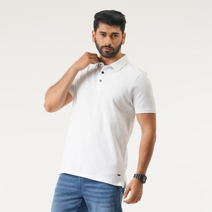 Mens White Polo Shirt